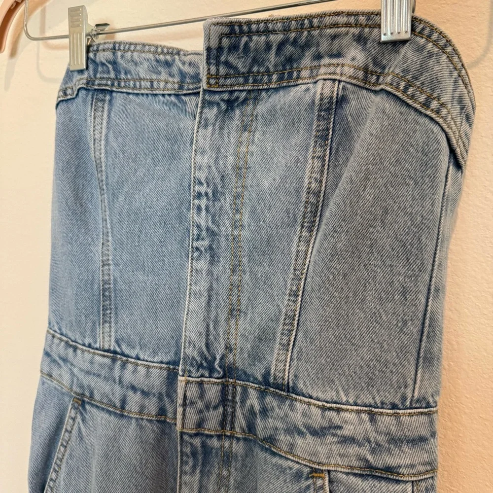 ASOS Strapless Denim Jumpsuit - Picture 7 of 12